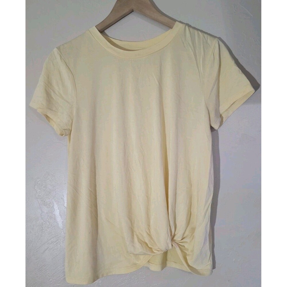 Kaari Blue Womens Top Modal  Pale Yellow Size Small
